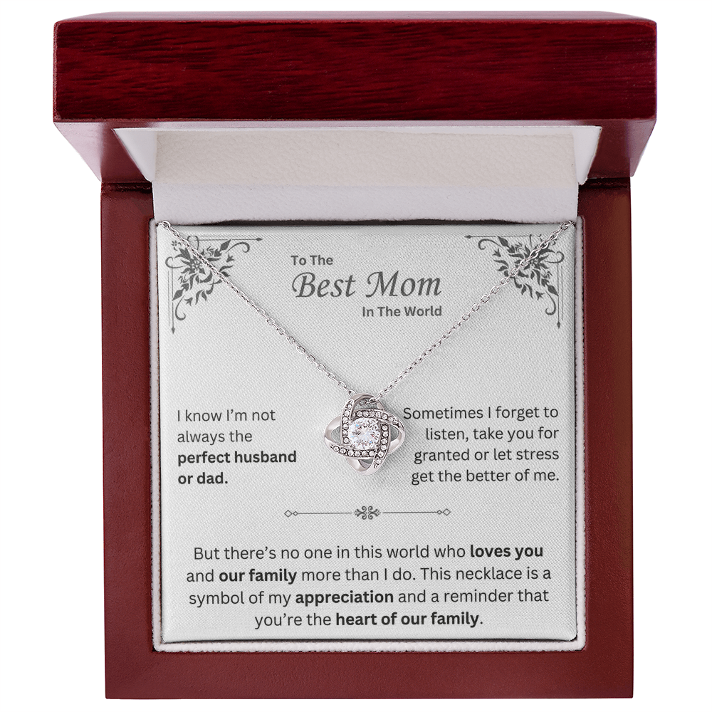 To The Best Mom In The World - Necklace - INCLUDES FREE SHIPPING