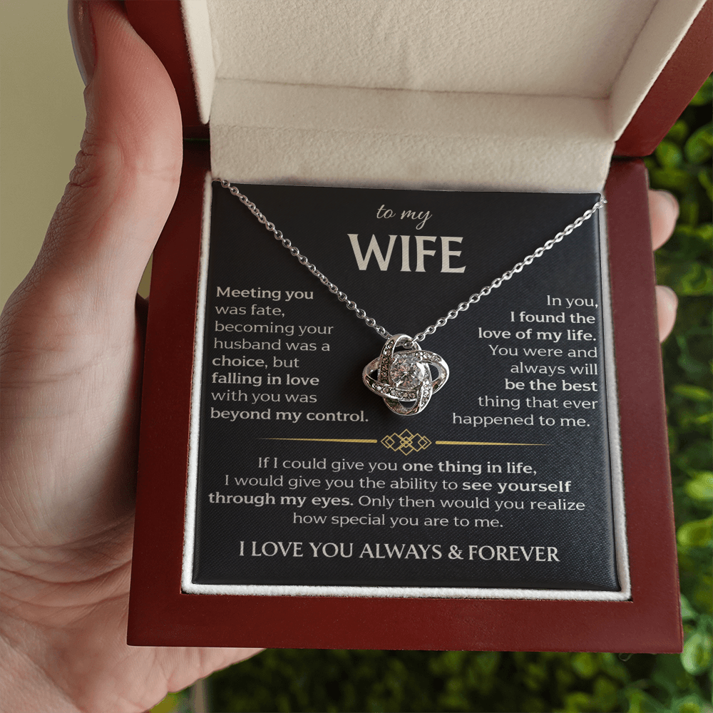 To My Wife - Love Knot Necklace