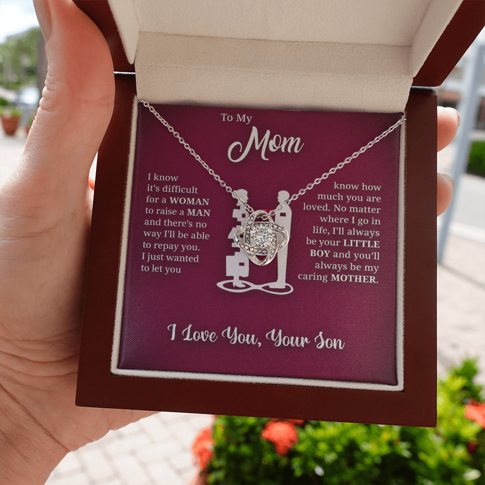 [Almost Sold Out] Mom - I Love You - Love Knot Necklace