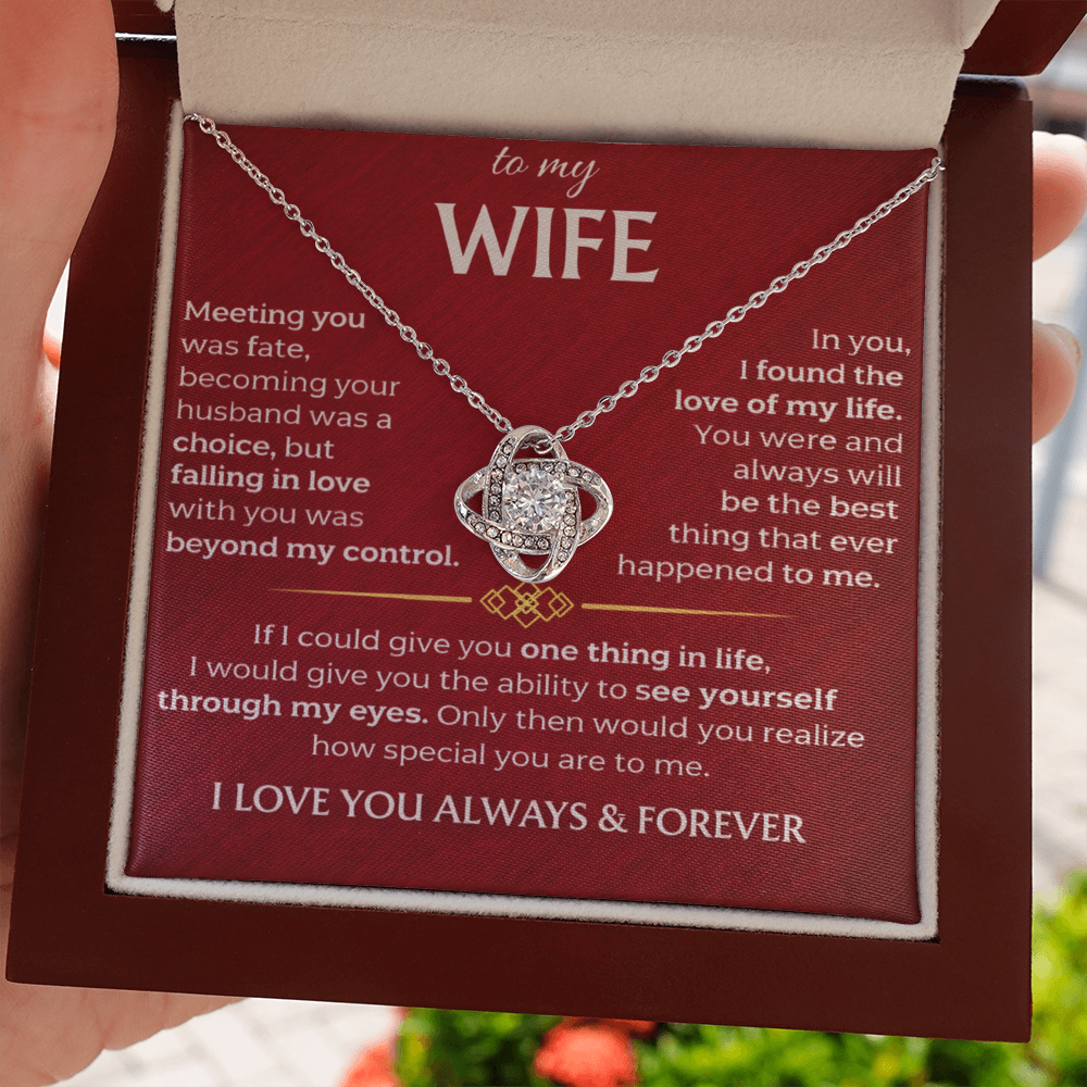 To My Wife - Meeting You Was Fate - Necklace