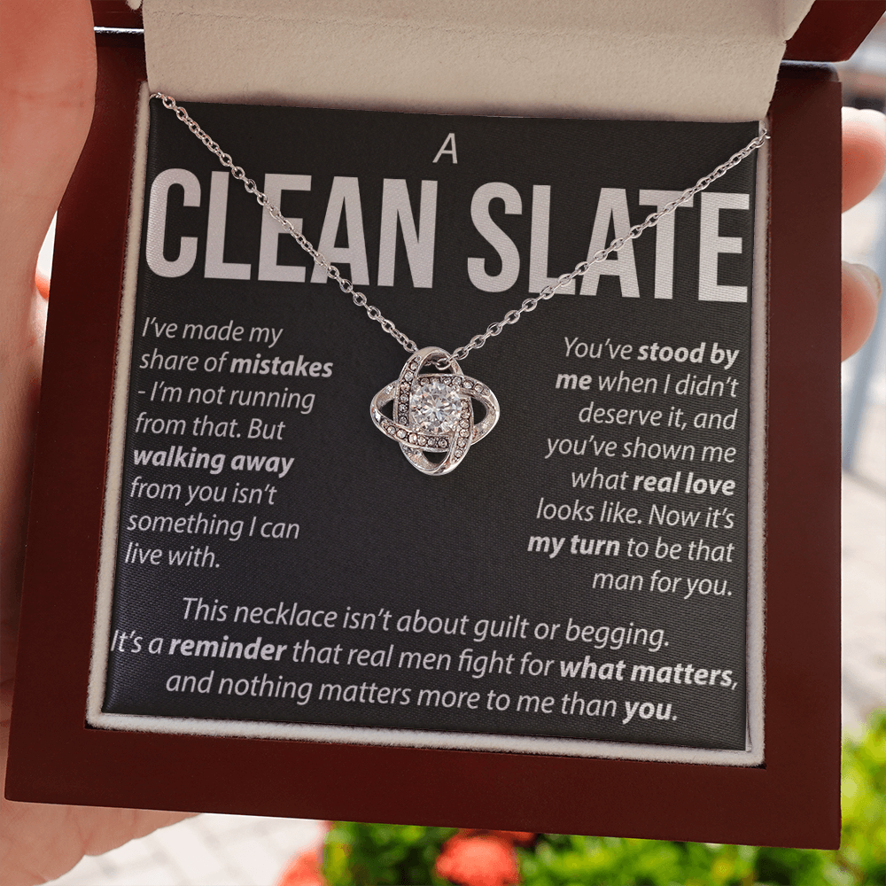 A Clean Slate - Love Knot Necklace - FREE SHIPPING INCLUDING