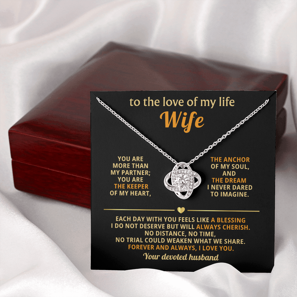 To The Love of My Life - You Are More Than My Partner - Love Knot Necklace - INCLUDES FREE SHIPPING