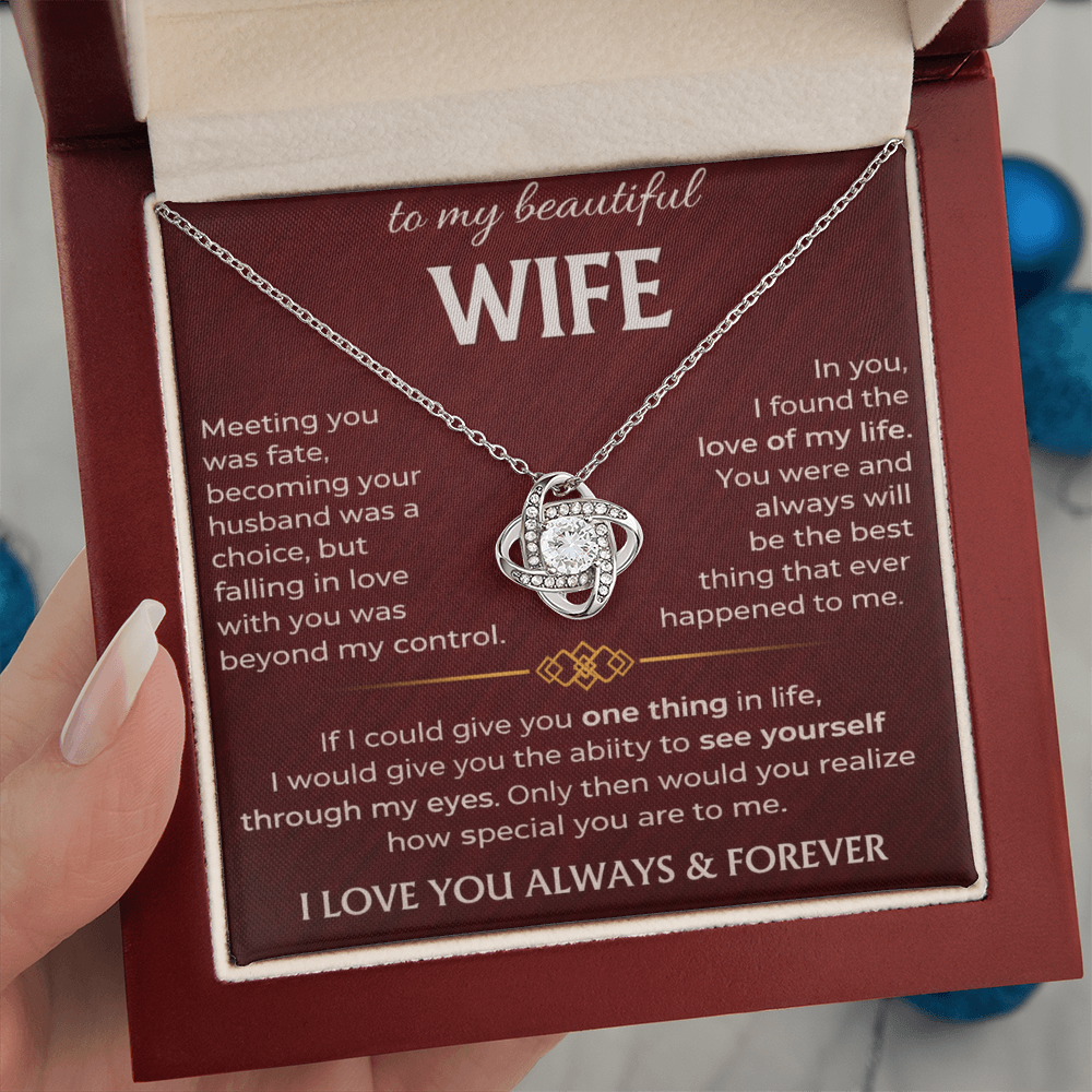 To My Beautiful Wife - Meeting You Was Fate - Necklace