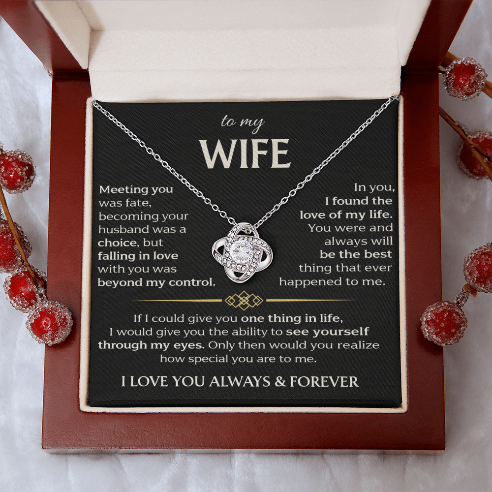 To My Wife - Love Knot Necklace