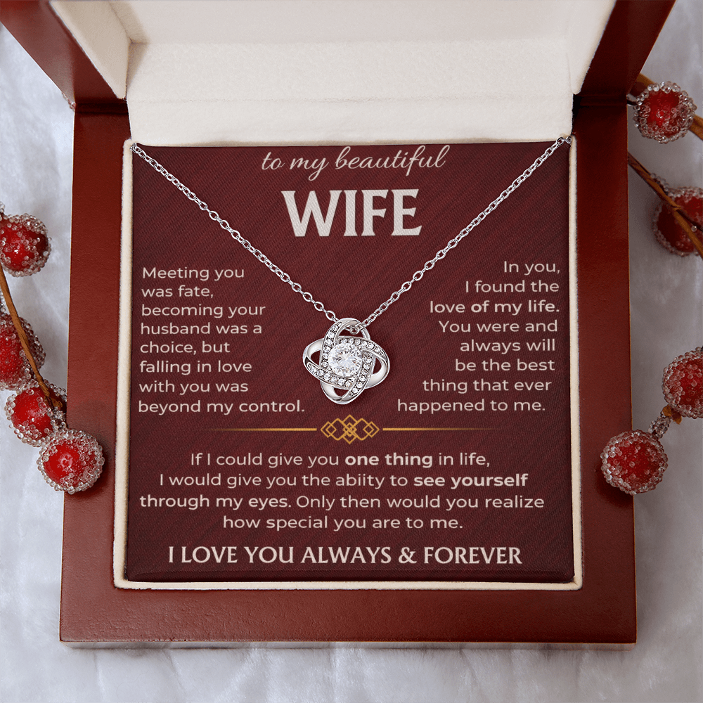 To My Beautiful Wife - Meeting You Was Fate - Necklace