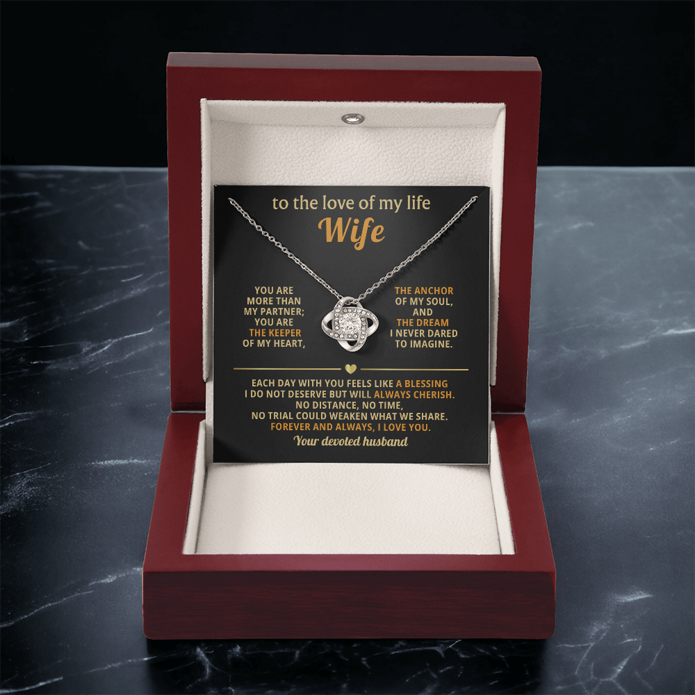 To The Love of My Life - You Are More Than My Partner - Love Knot Necklace - INCLUDES FREE SHIPPING