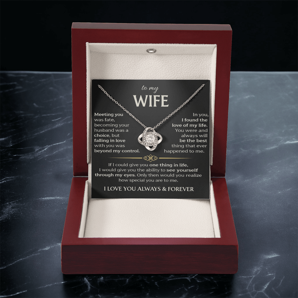 To My Wife - Love Knot Necklace