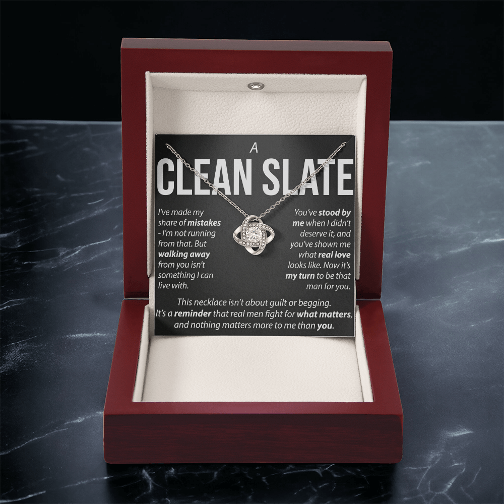A Clean Slate - Love Knot Necklace - FREE SHIPPING INCLUDING