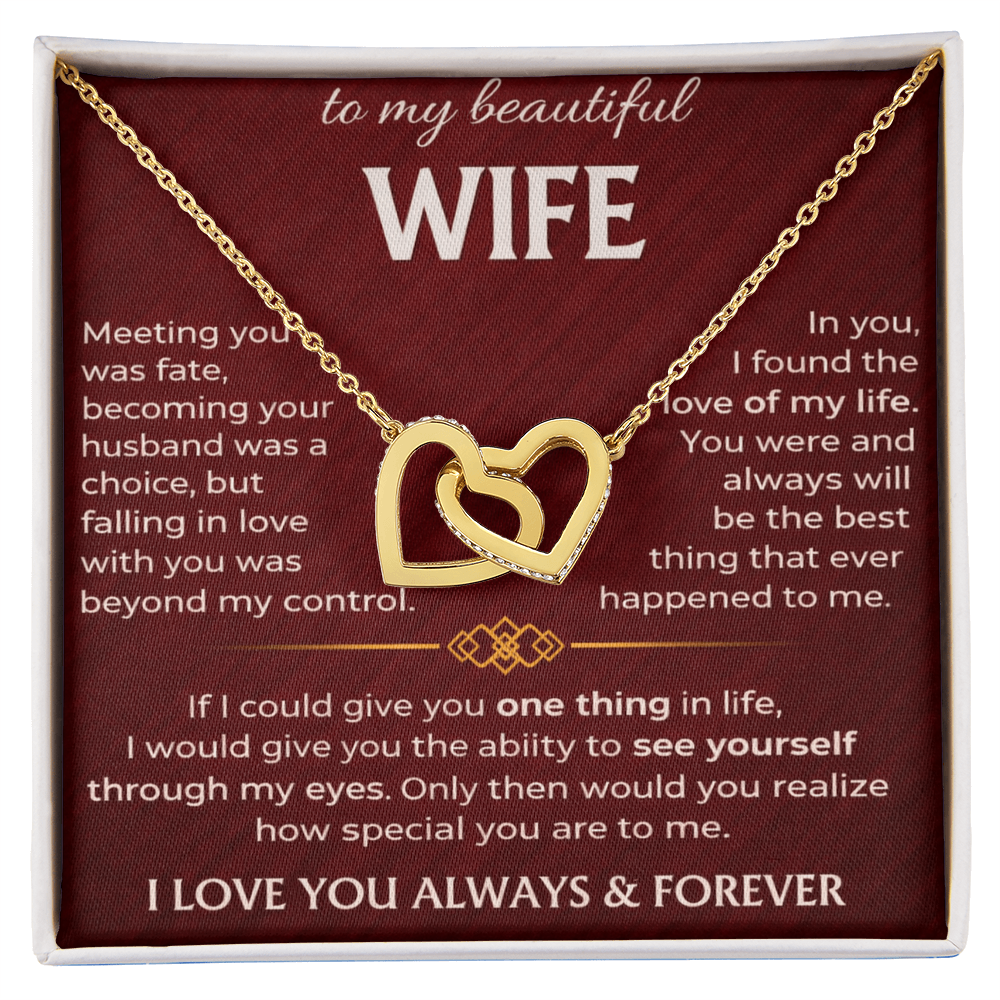 To My Beautiful Wife - Interlocking Hearts