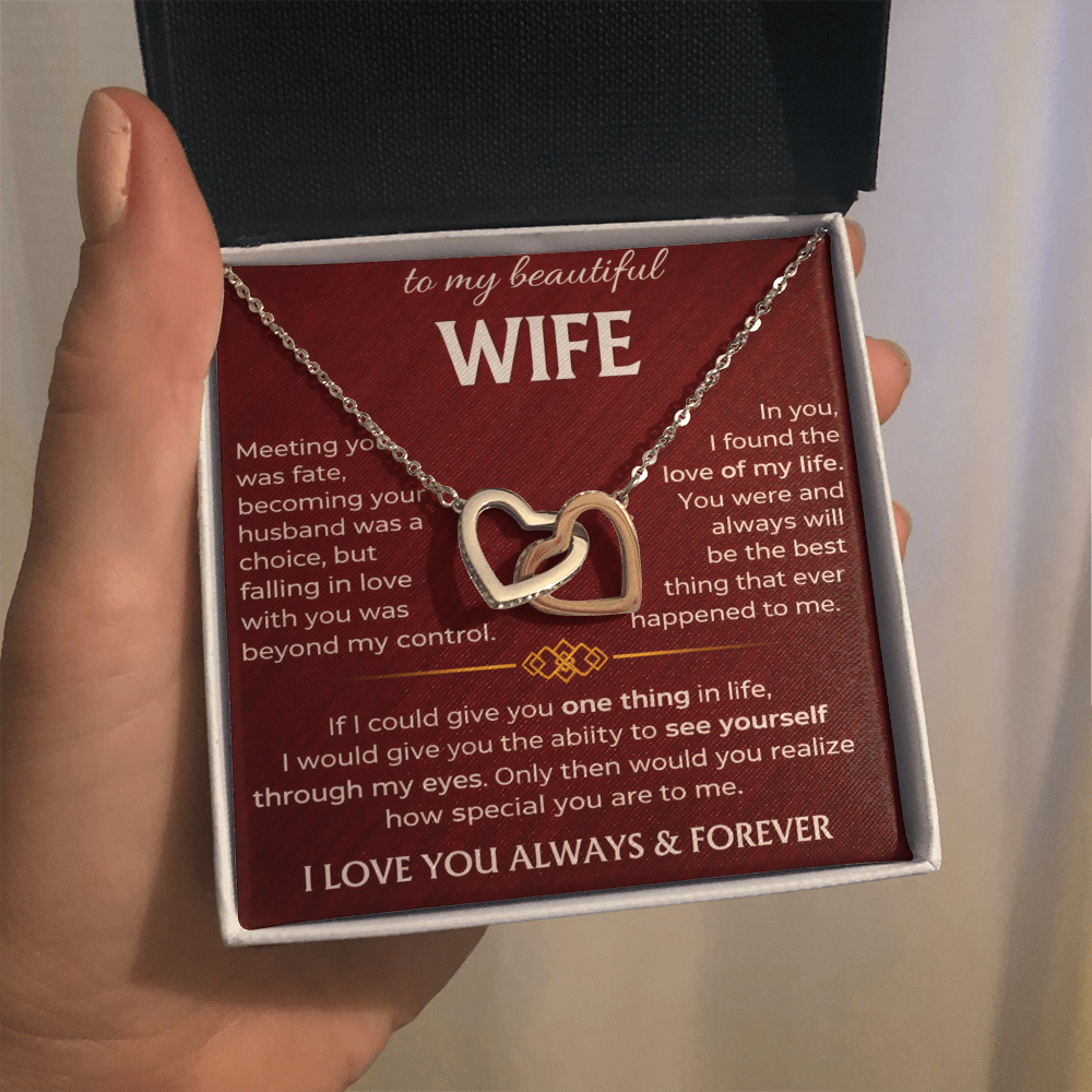 To My Beautiful Wife - Interlocking Hearts