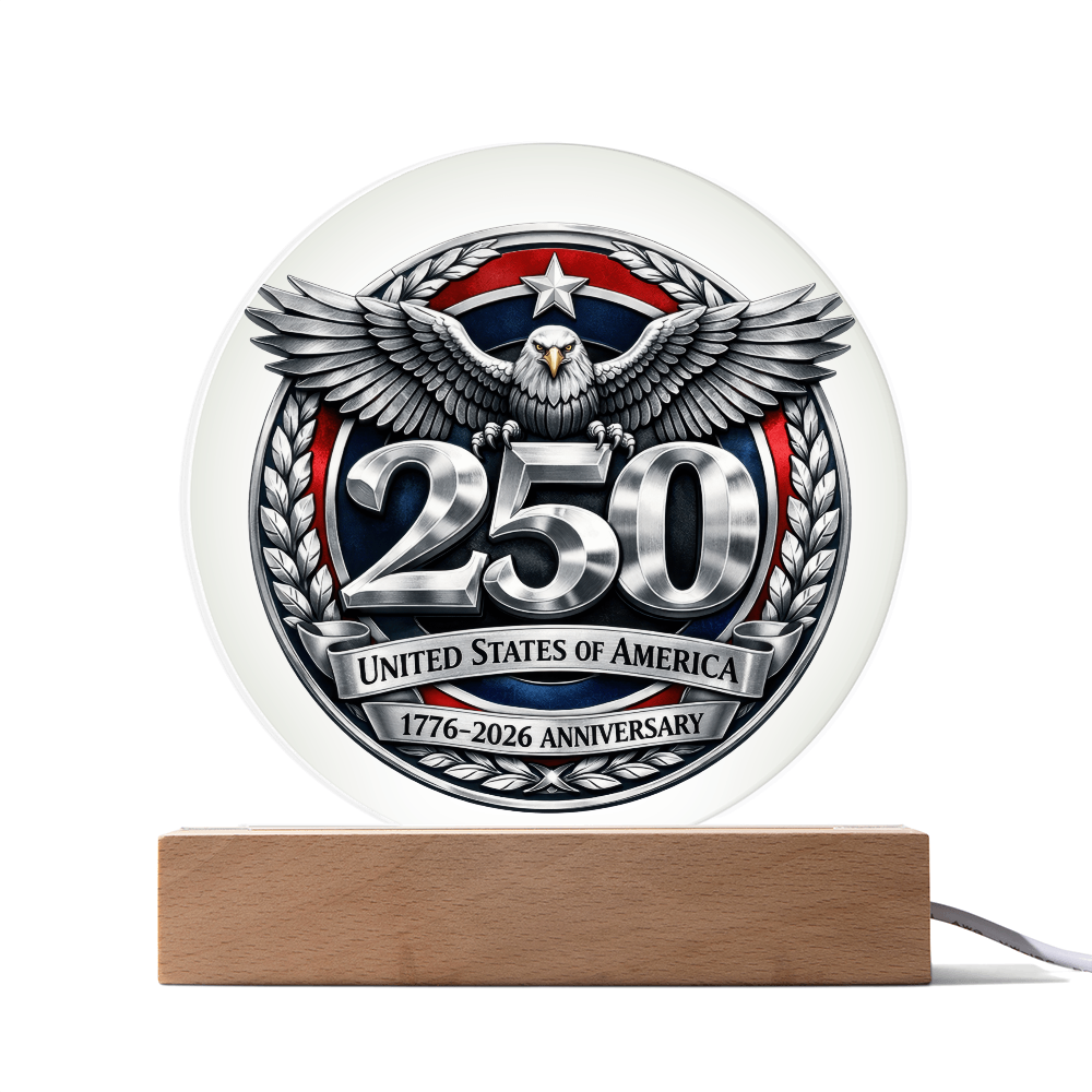 250th United States America - Circle Acrylic Plaque