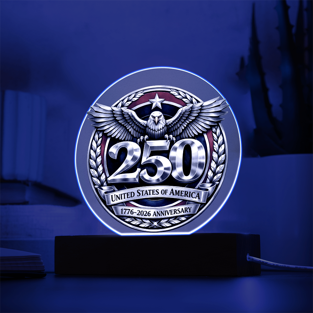 250th United States America - Circle Acrylic Plaque