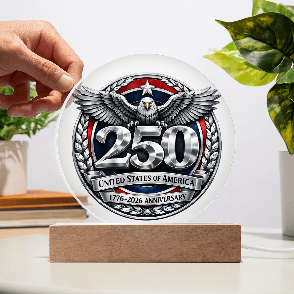 250th United States America - Circle Acrylic Plaque