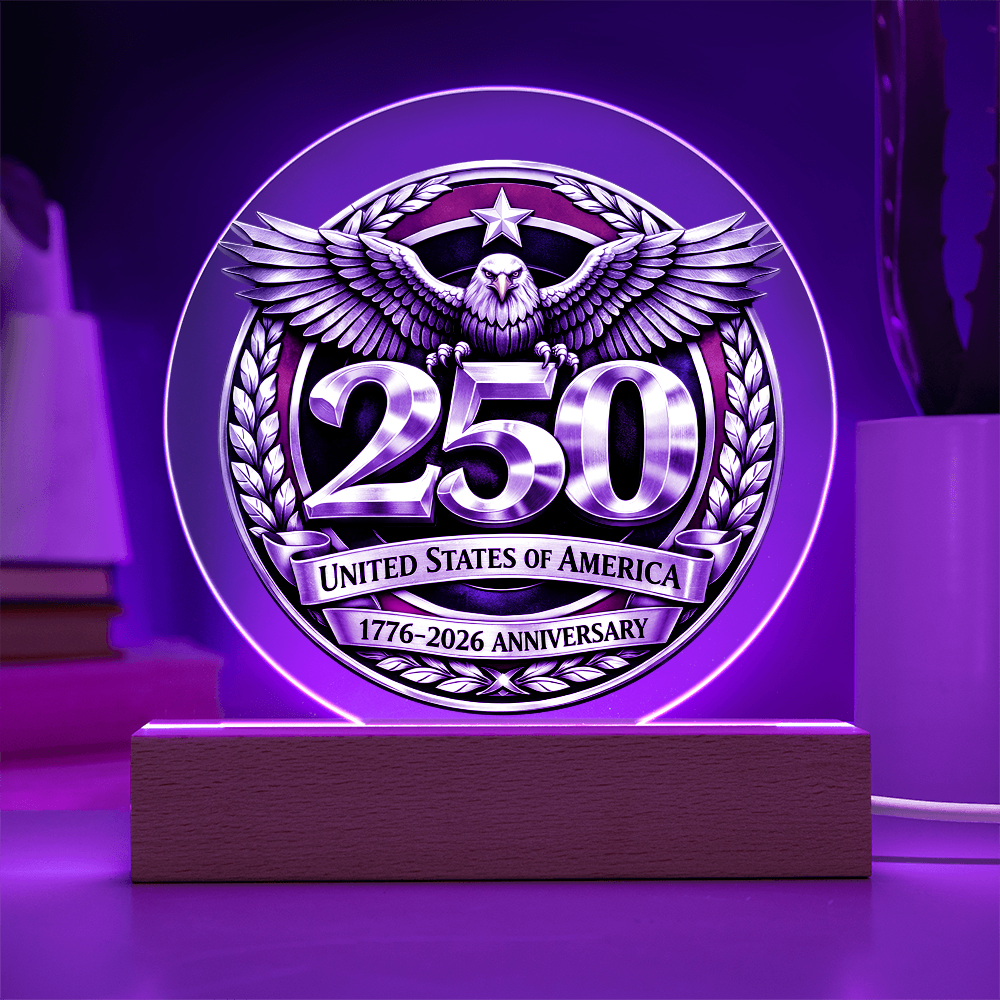 250th United States America - Circle Acrylic Plaque