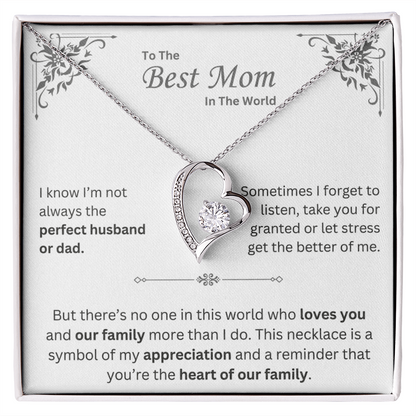 To The Best Mom in The World - Necklace - Mother's Day Gift