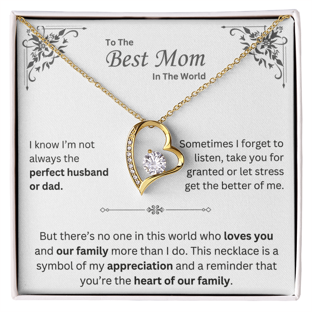 To The Best Mom in The World - Necklace - Mother's Day Gift