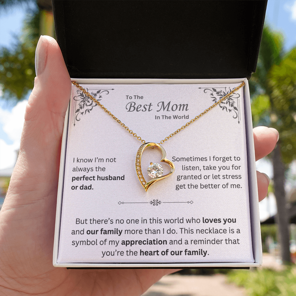 To The Best Mom in The World - Necklace - Mother's Day Gift