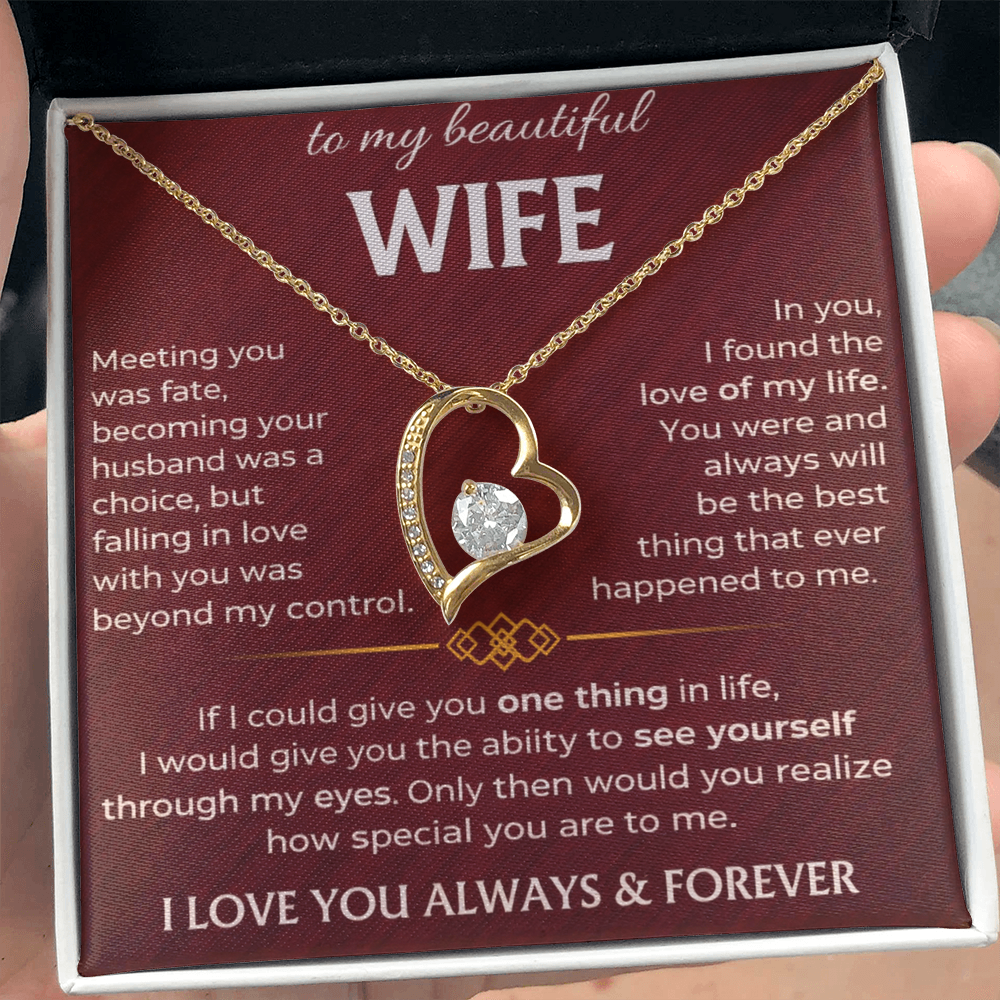 To My Beautiful Wife - Forever Love Necklace