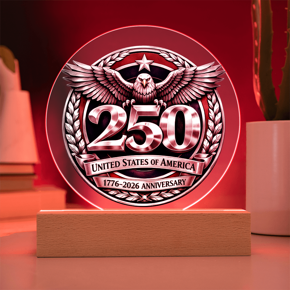 250th United States America - Circle Acrylic Plaque