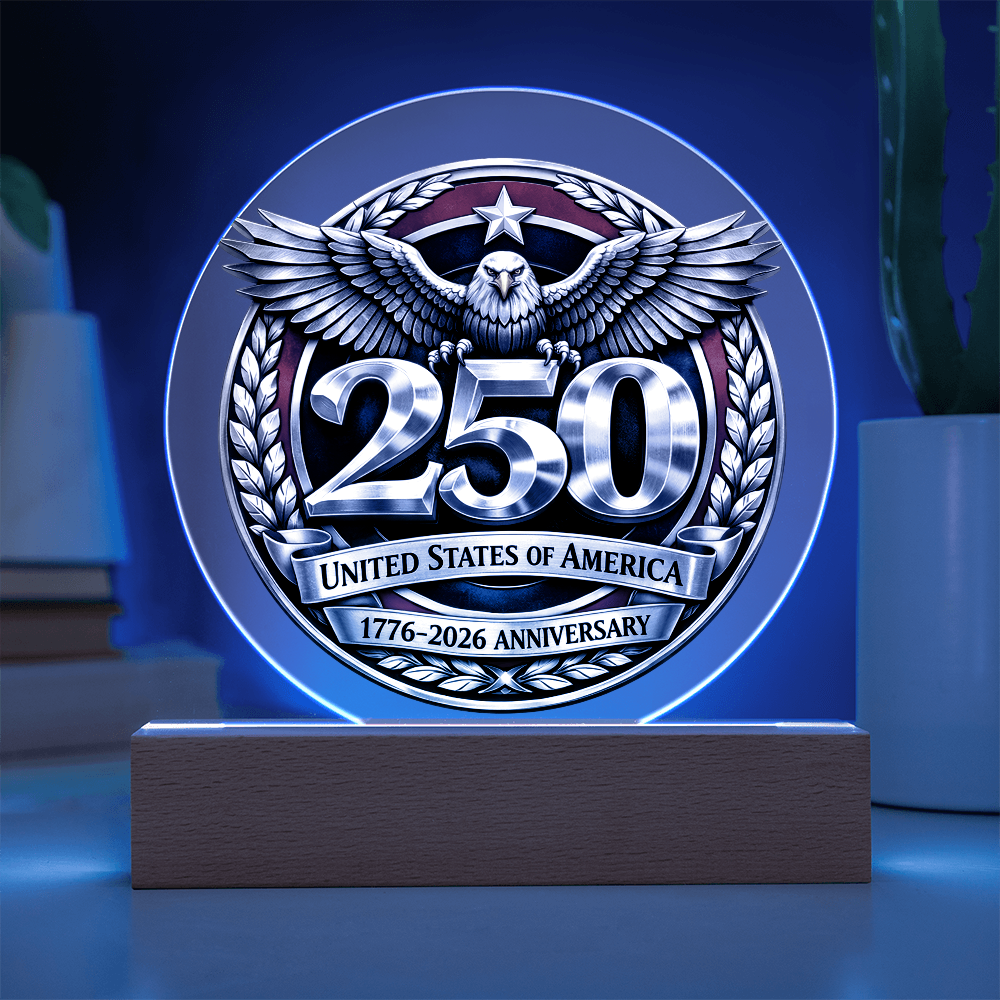 250th United States America - Circle Acrylic Plaque