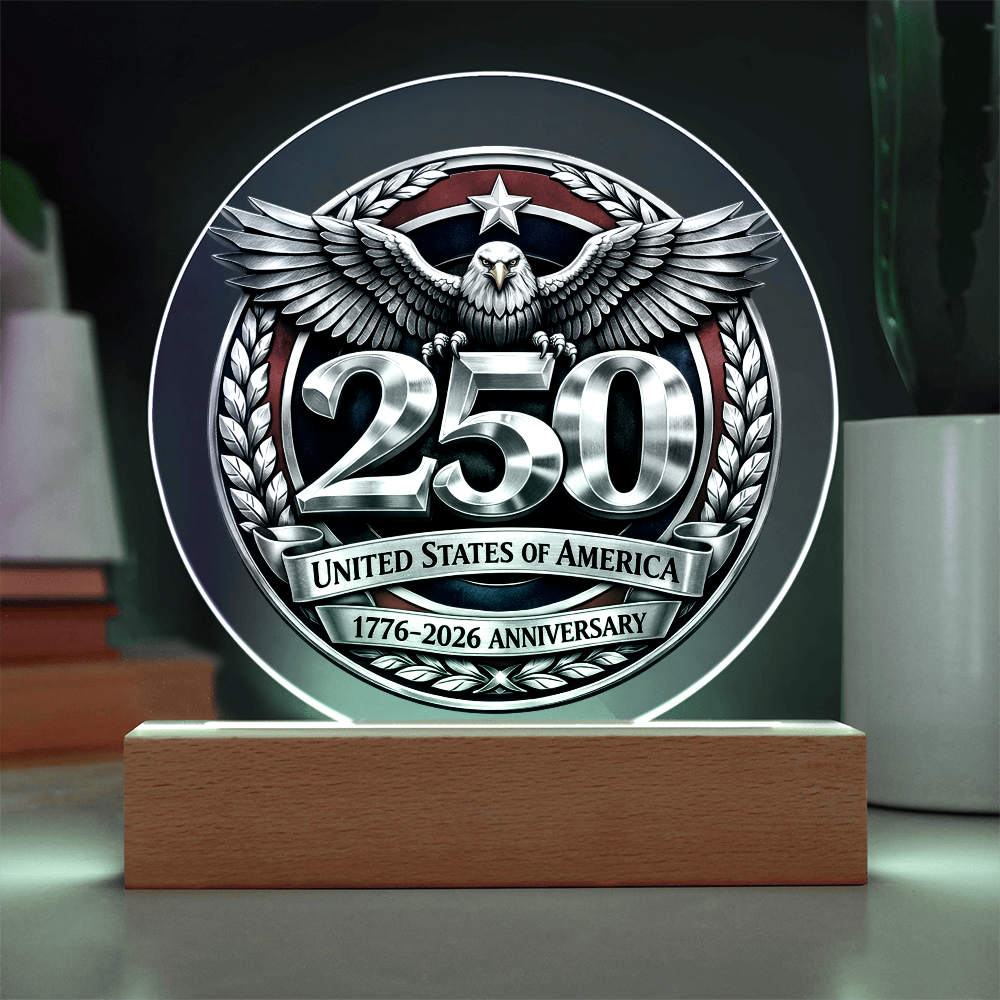 250th United States America - Circle Acrylic Plaque