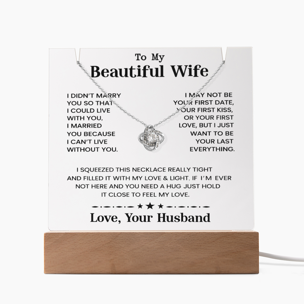 To My Beautiful Wife - I Can't Live Without You - Love Your Husband