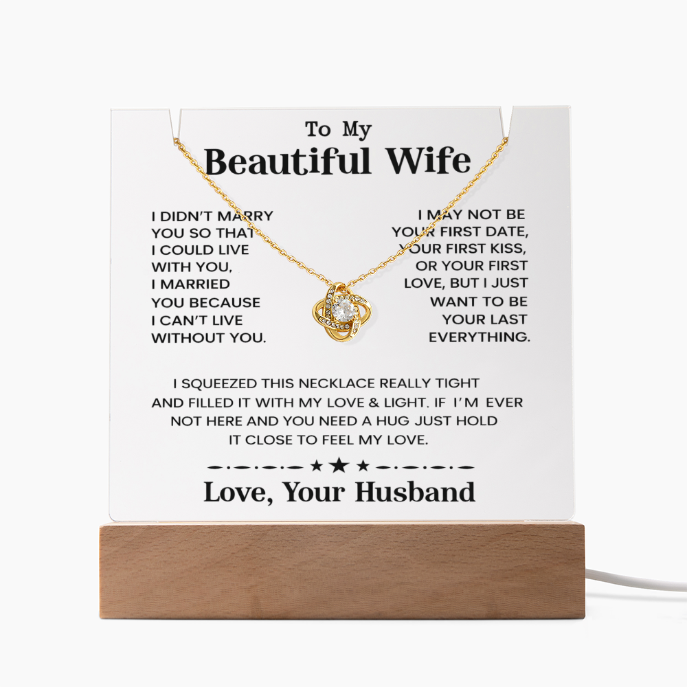 To My Beautiful Wife - I Can't Live Without You - Love Your Husband