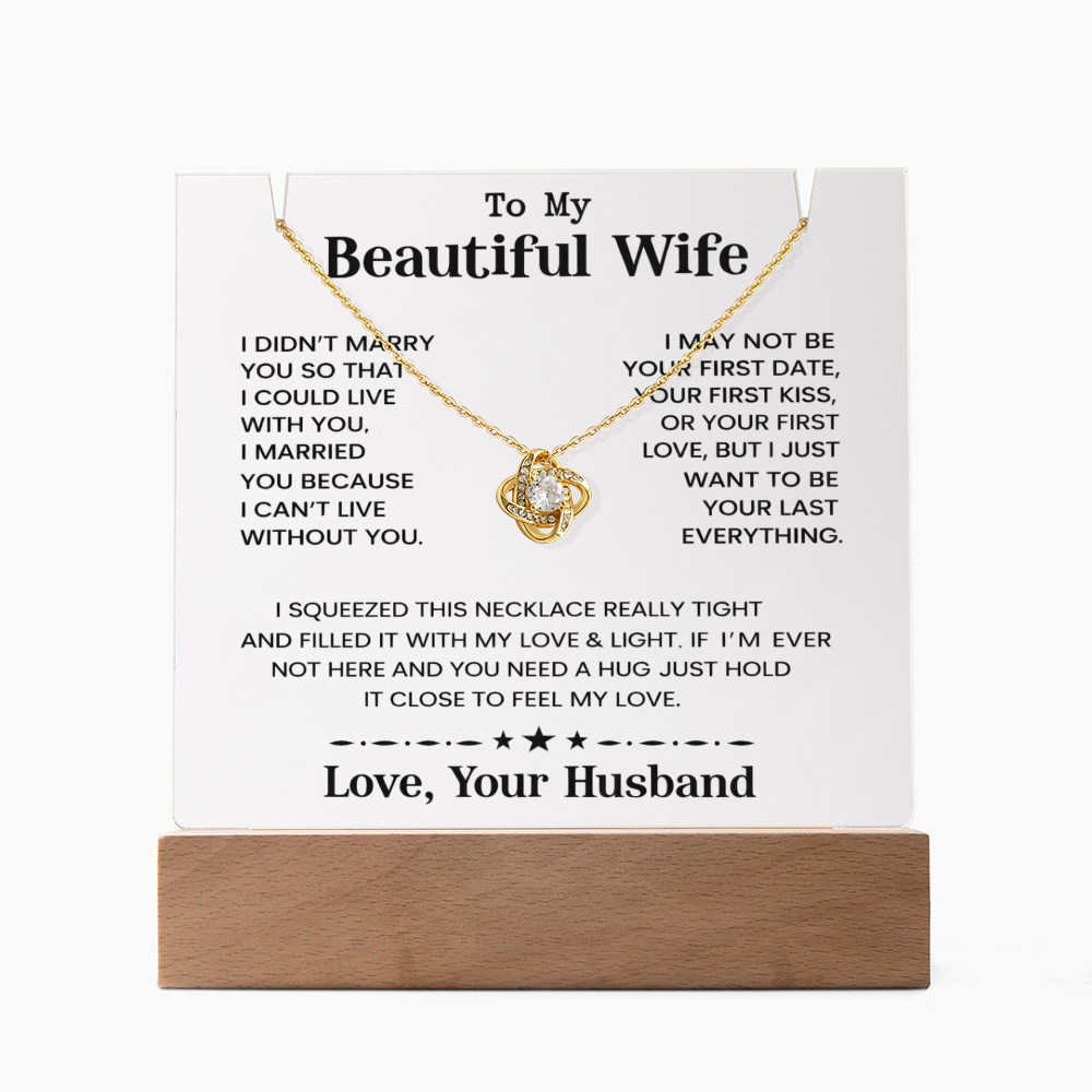 To My Beautiful Wife - I Can't Live Without You - Love Your Husband