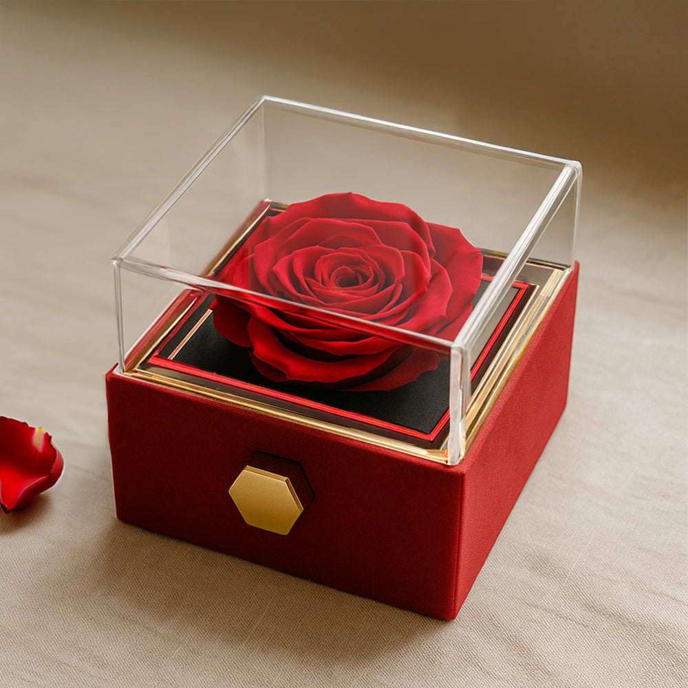 To My Beautiful Wife - Love Knot with Rotating Rose Gift Box - INCLUDES FREE SHIPPING