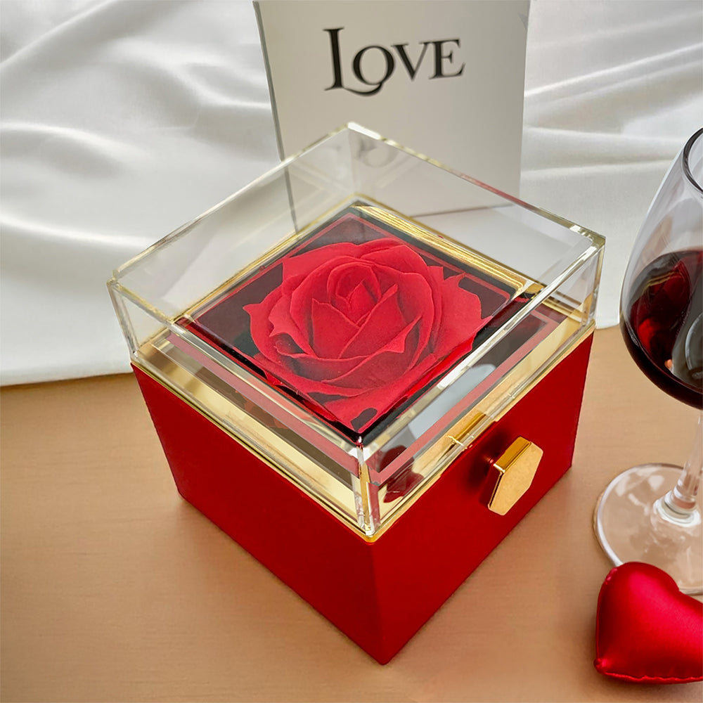 To My Beautiful Wife - Love Knot with Rotating Rose Gift Box - INCLUDES FREE SHIPPING