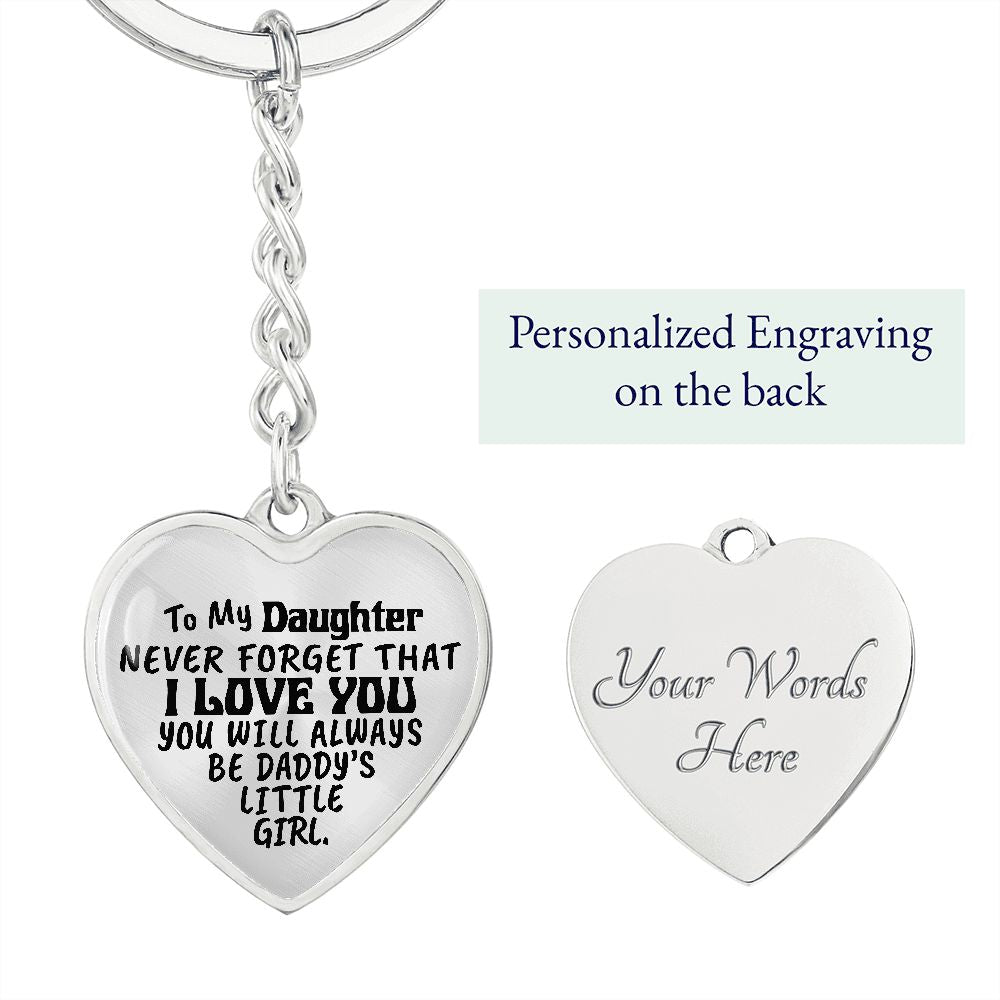 Daddy's Little Girl - Heart Keychain