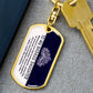 My Badass Daughter - Dog Tag KeyChain