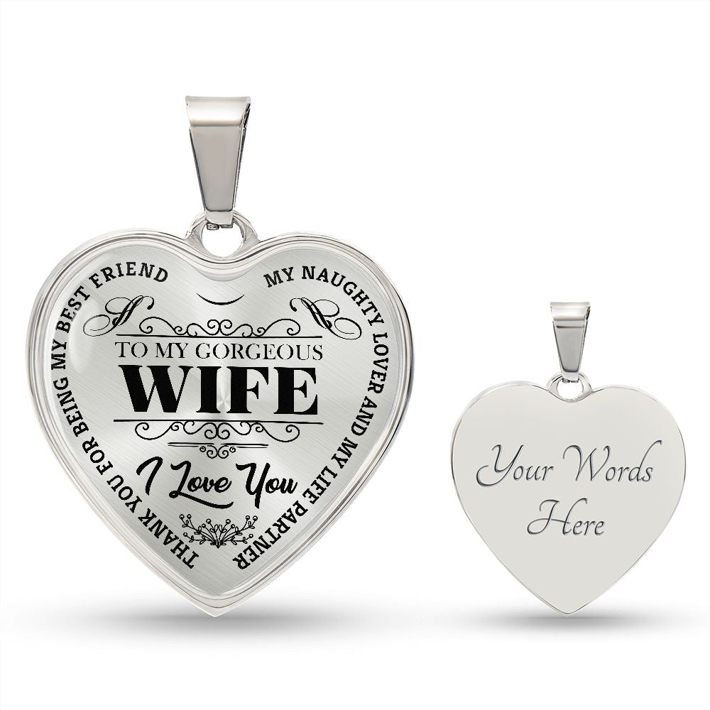 To My Gorgeous Wife - Black Text