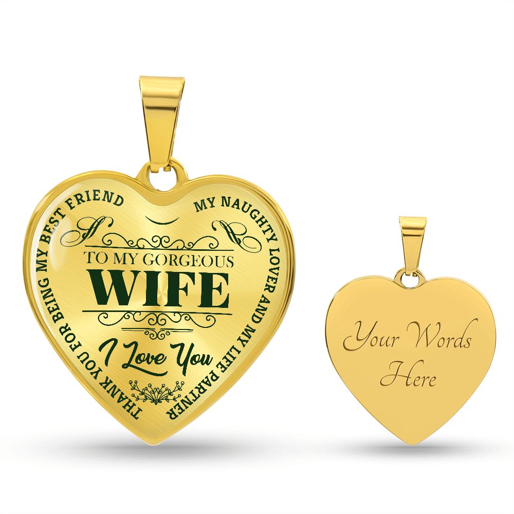 To My Gorgeous Wife - Green Text