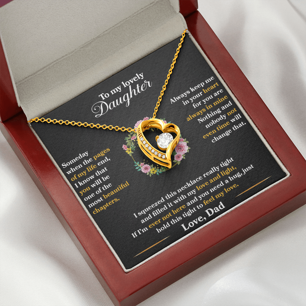 Daughter - Someday When The Pages Of My Life End - Forever Love Necklace