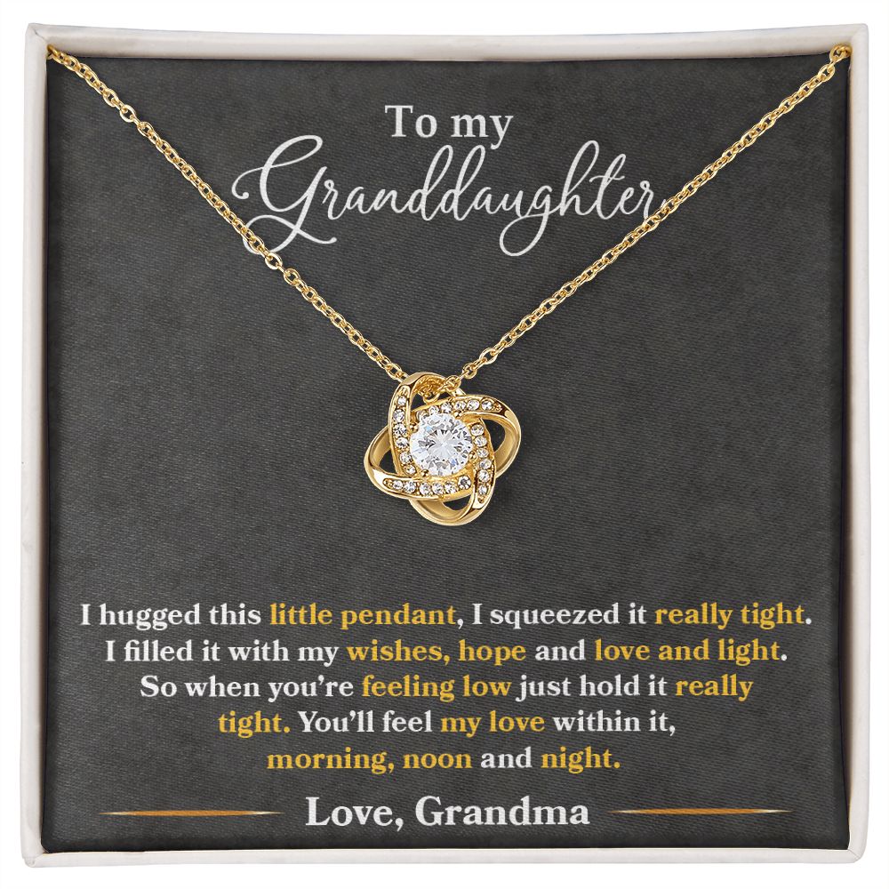 Granddaughter - I Hugged The Little Pendant - Love Grandma