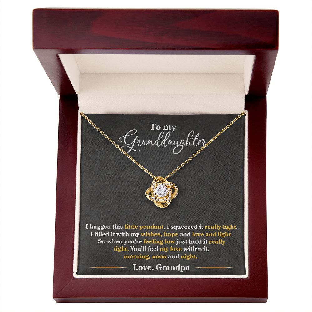Granddaughter - I Hugged The Little Pendant - Love Grandpa