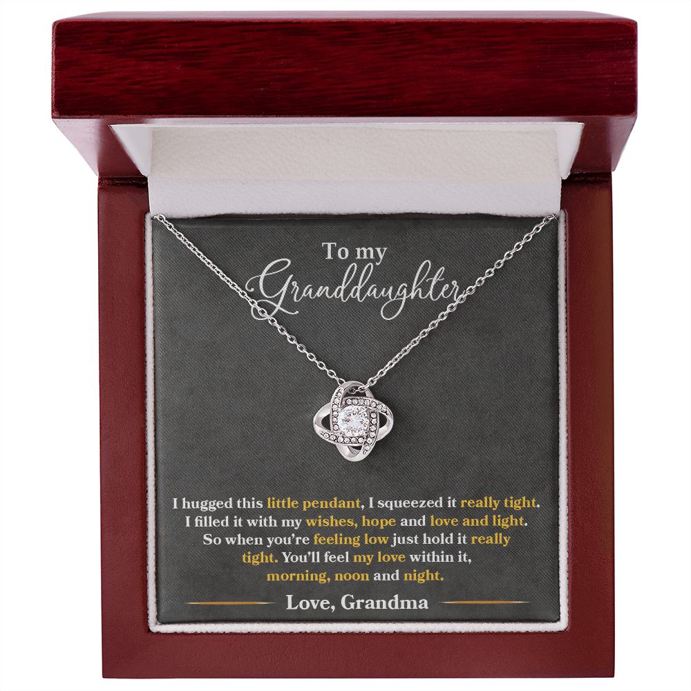 Granddaughter - I Hugged The Little Pendant - Love Grandma