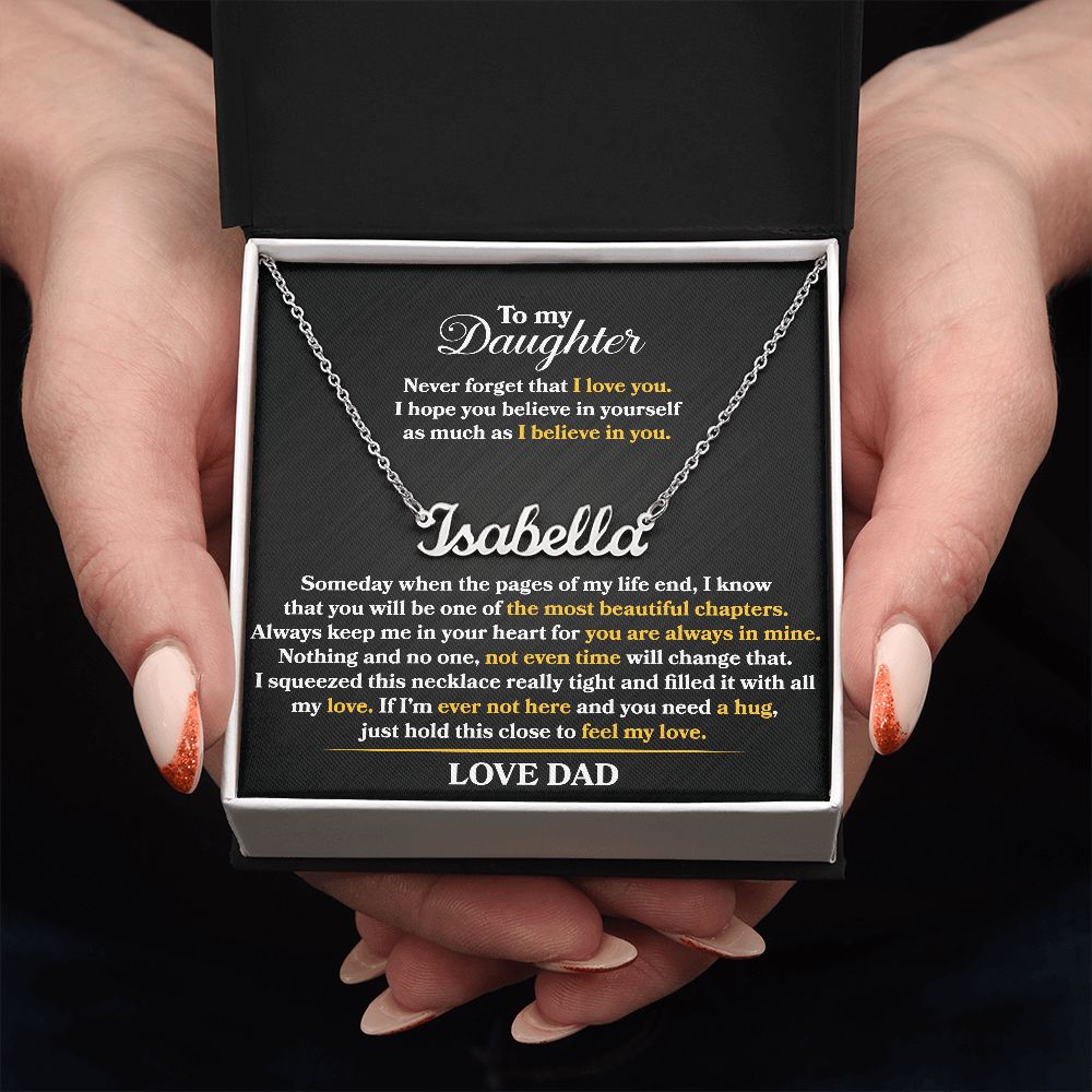 Daughter - I Believe in You - Name Necklace