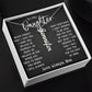 Daughter - Never Forget That I Love You - Personalized Vertical Name Necklace