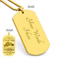 Son - I Believe in You - Love Mom - Engraved Dog Tag Necklace